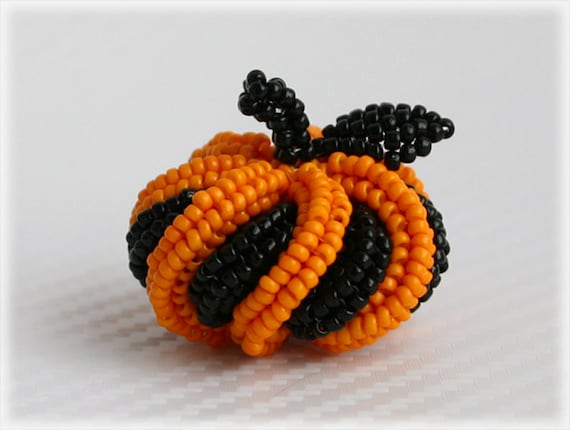 Halloween pumpkin beading TUTORIAL