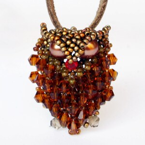 Owl pendant beading TUTORIAL image 4