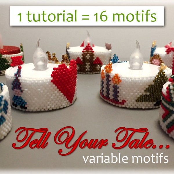 TellYourTale tea light covers beading TUTORIAL