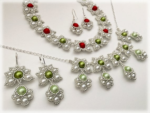 Poinsettia sets beading TUTORIAL