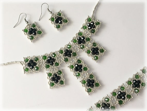 GreeNoire set beading TUTORIAL