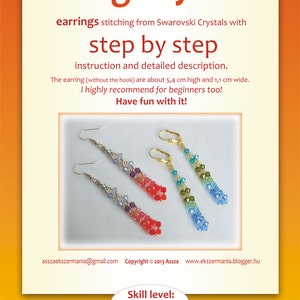 Long Crystal Earrings Beading TUTORIAL - Etsy