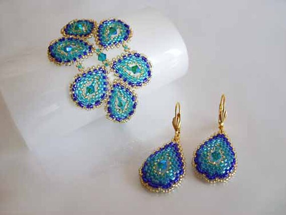 Peacock set beading TUTORIAL
