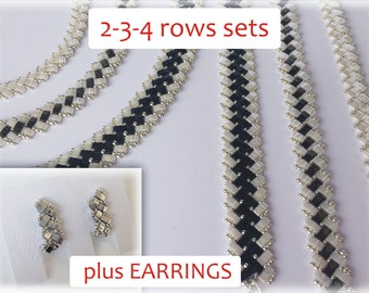 Parures HalfTila (plus boucles d&#39;oreilles) en perles TUTORIEL
