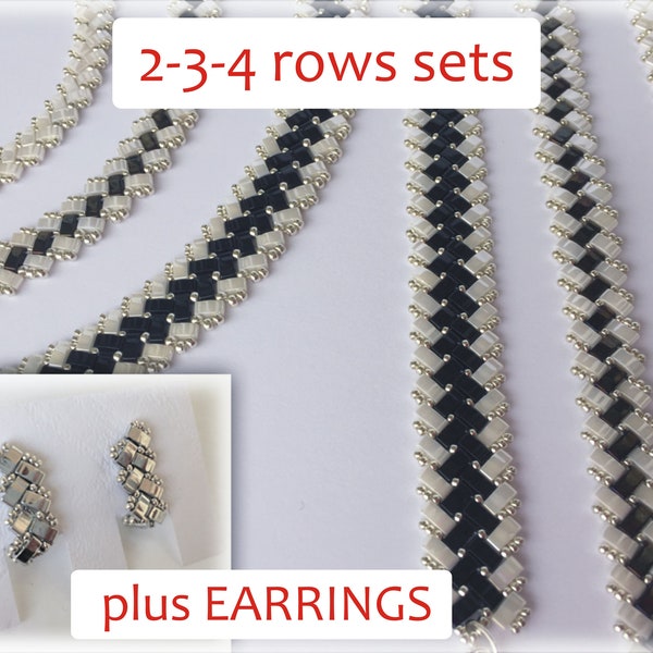 HalfTila sets (plus earrings) beading TUTORIAL