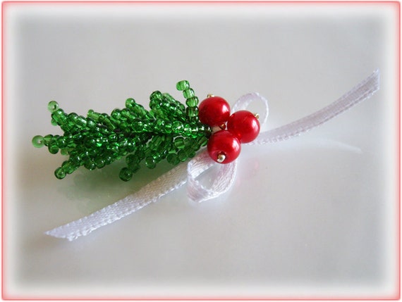 Christmas Tree Branch beading TUTORIAL