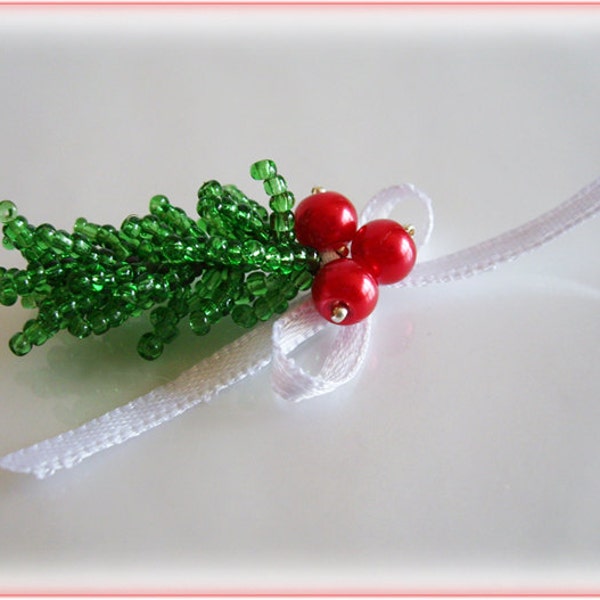 Christmas Tree Branch beading TUTORIAL