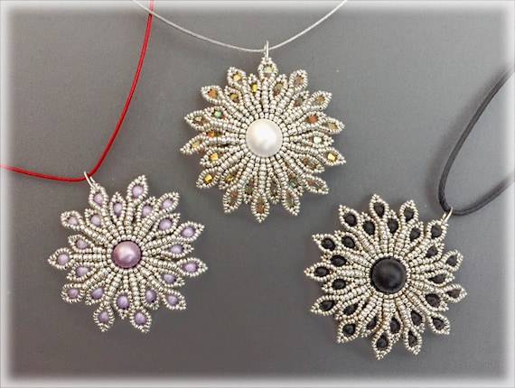 FireWorks pendants beading TUTORIAL