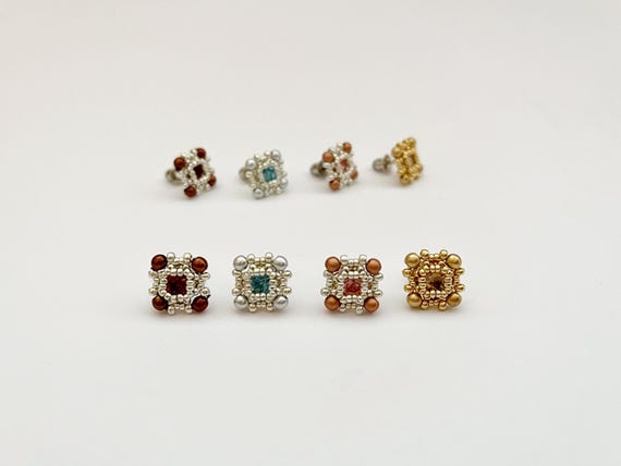 Minis earrings beading TUTORIAL