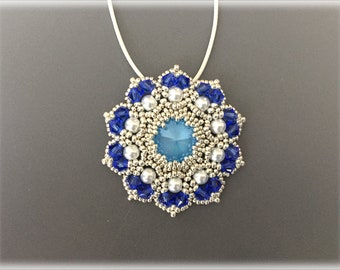 NightRose pendant beading TUTORIAL