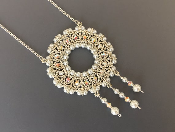 DreamCatcher necklace beading TUTORIAL