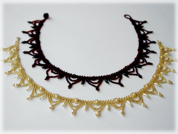 Classic Bead Collar necklace beading TUTORIAL