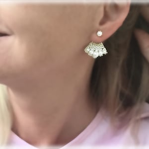 FanRear earrings beading TUTORIAL