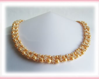 Strass necklace without Strass beading TUTORIAL