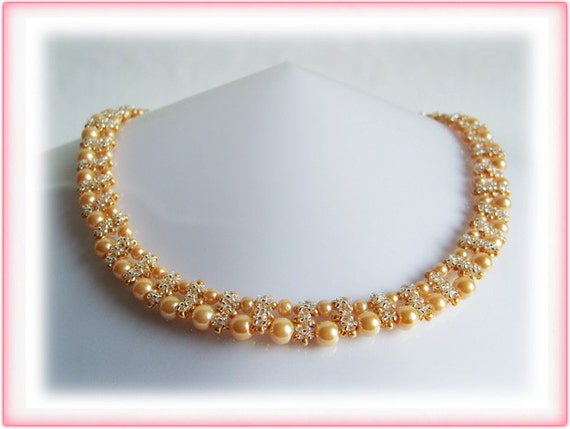 Strass necklace without Strass beading TUTORIAL