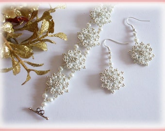 Snowflakes set beading TUTORIAL