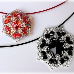 StarFlowers pendant beading TUTORIAL