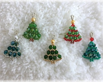 XmasTrees pendant beading TUTORIAL