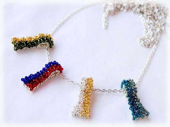 DuoFlags pendants beading TUTORIAL