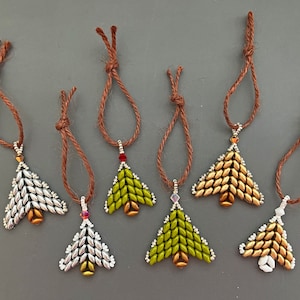 MiniXmasTree pendant or ornament beading TUTORIAL