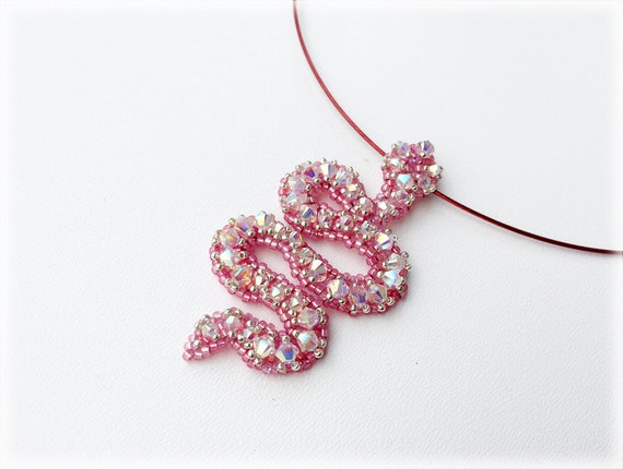 ShinySnake pendant beading TUTORIAL