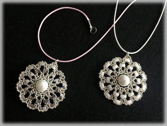 HalfTiLacy pendant beading TUTORIAL