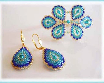 Peacock set beading TUTORIAL