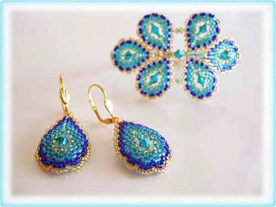 Peacock set beading TUTORIAL