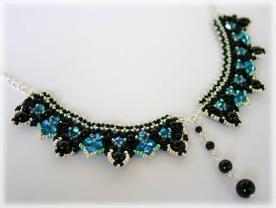 LaceCollar necklace beading TUTORIAL