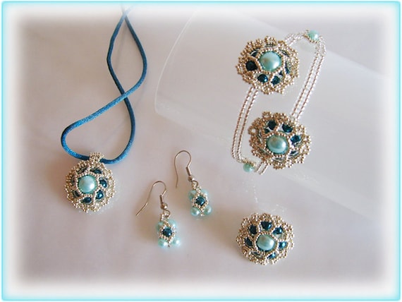 Twisting flower set beading TUTORIAL