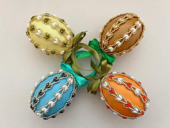 EasterHeart egg beading TUTORIAL