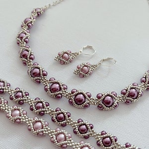 Tutorial de abalorios del conjunto Orchideas