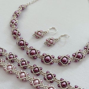 Orchideas set beading TUTORIAL