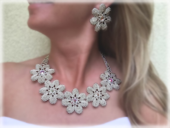 MetalFlowers set beading TUTORIAL