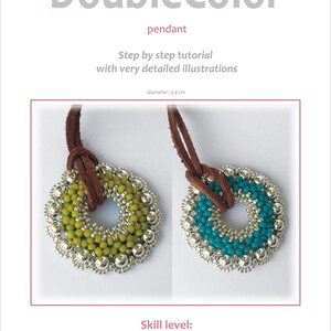 DoubleColor pendant beading TUTORIAL image 5