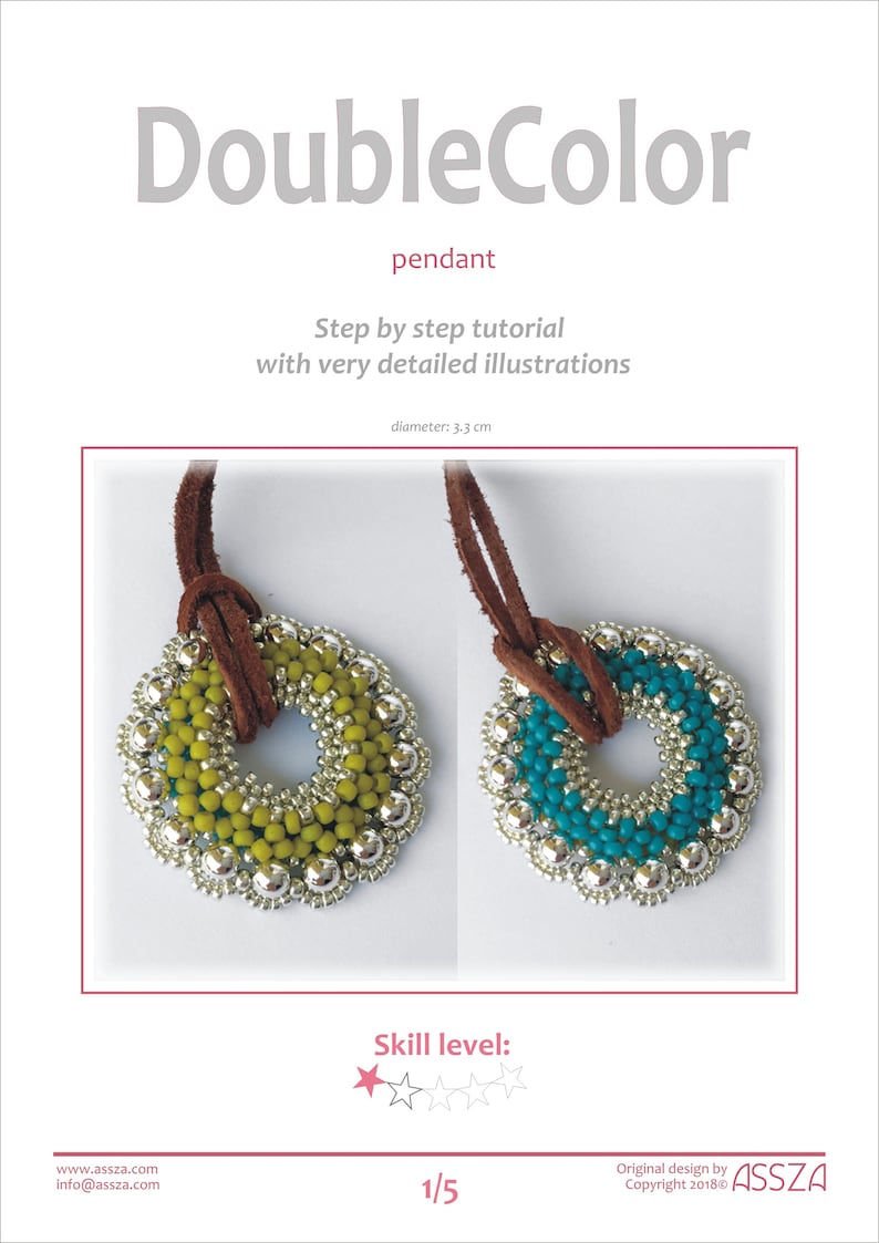 DoubleColor pendant beading TUTORIAL image 5