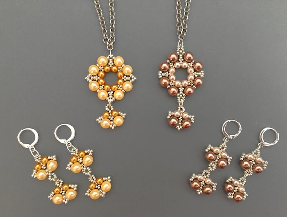 DoublePendants sets beading TUTORIAL