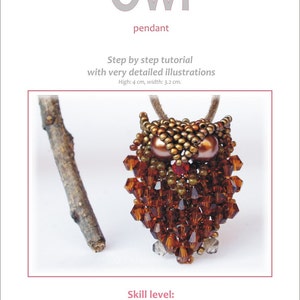 Owl pendant beading TUTORIAL image 5