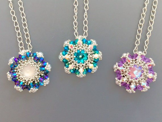 ColoredStones pendant beading TUTORIAL