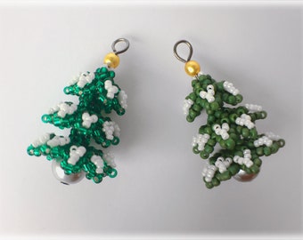 SnowyPine pendant beading TUTORIAL