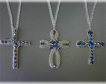 3Cross pendants beading TUTORIAL