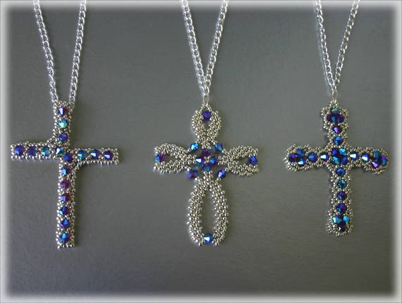 3Cross pendants beading TUTORIAL