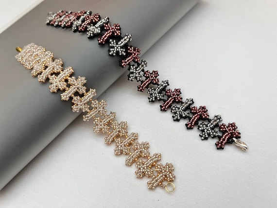 CrossLine bracelet beading TUTORIAL