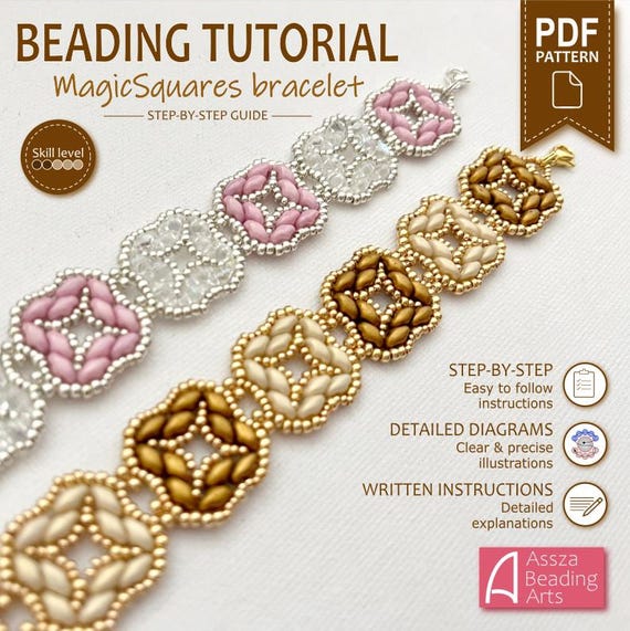 MagicSquares bracelet beading TUTORIAL