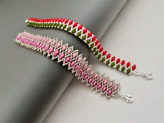 RhombLine bracelets beading TUTORIAL