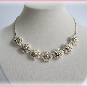 Edelweiss necklace beading TUTORIAL