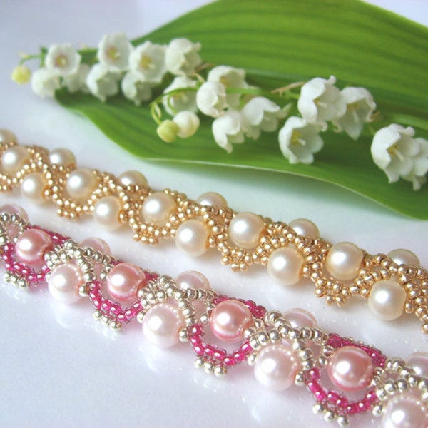 Golden Wave bracelet beading TUTORIAL