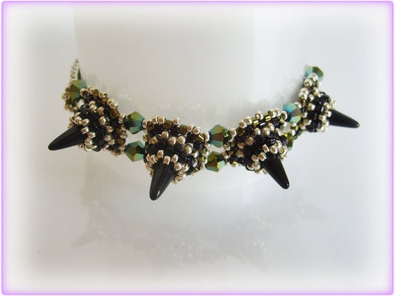 Spike bracelet beading TUTORIAL