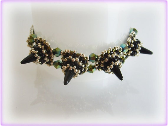 Spike bracelet beading TUTORIAL