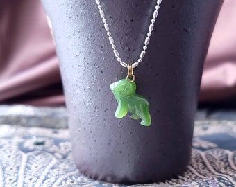 Genuine Jade Ram Sheep Charm Pendant, Aries Zodiac Charm, Year of the Ram, Good Luck Charm